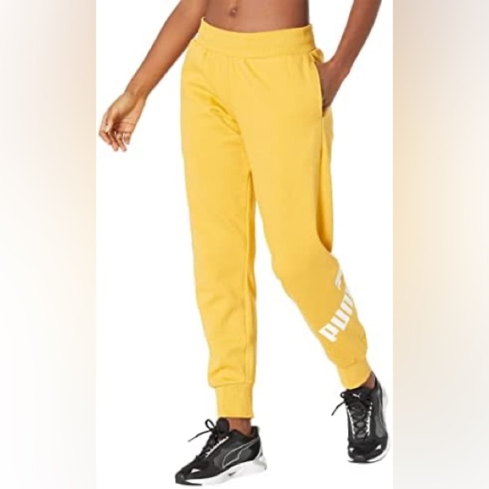Puma Yellow Women's Track Jogger Pants